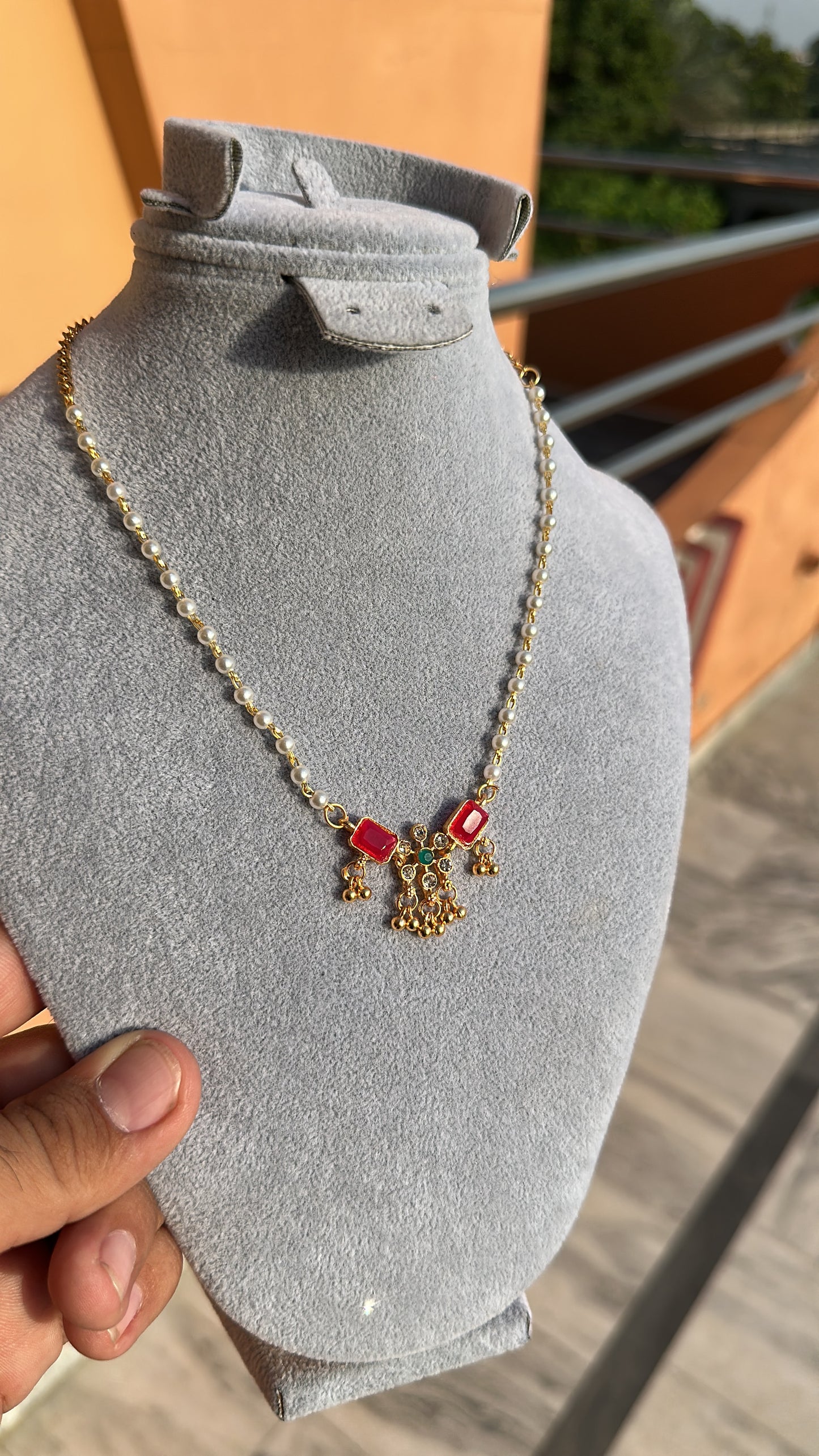 Mehek-e-Zar Pearl Necklace set