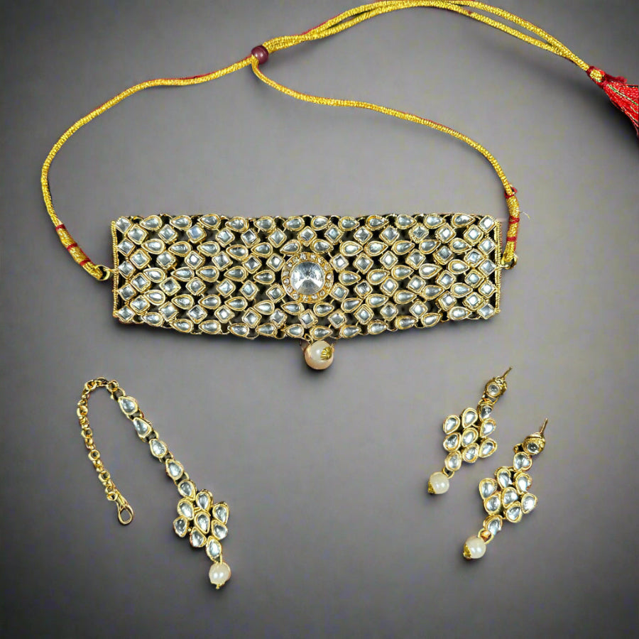 Shahi Kundan Choker Necklace Set