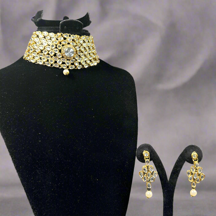 Shahi Kundan Choker Necklace Set