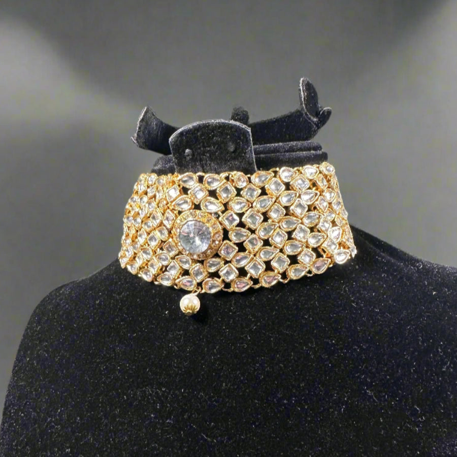 Shahi Kundan Choker Necklace Set