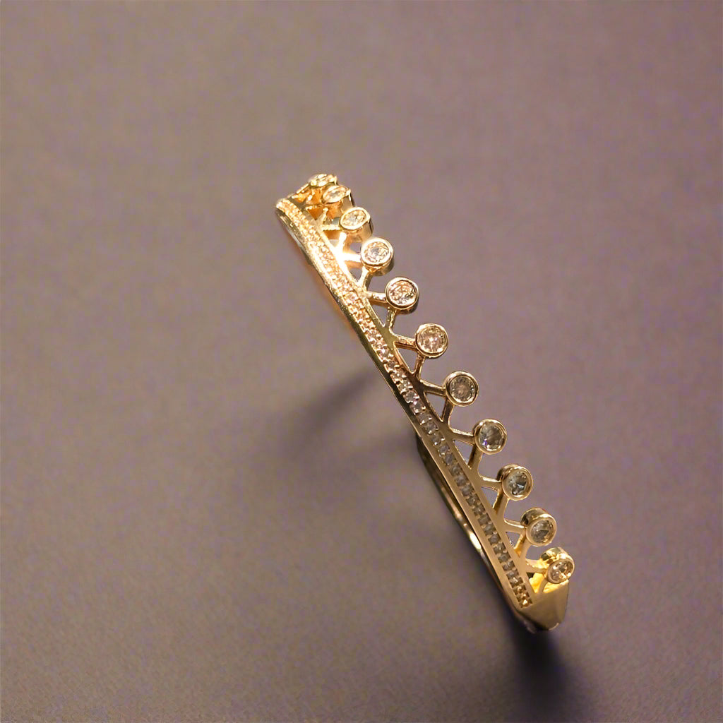 Golden color bangle crown shape