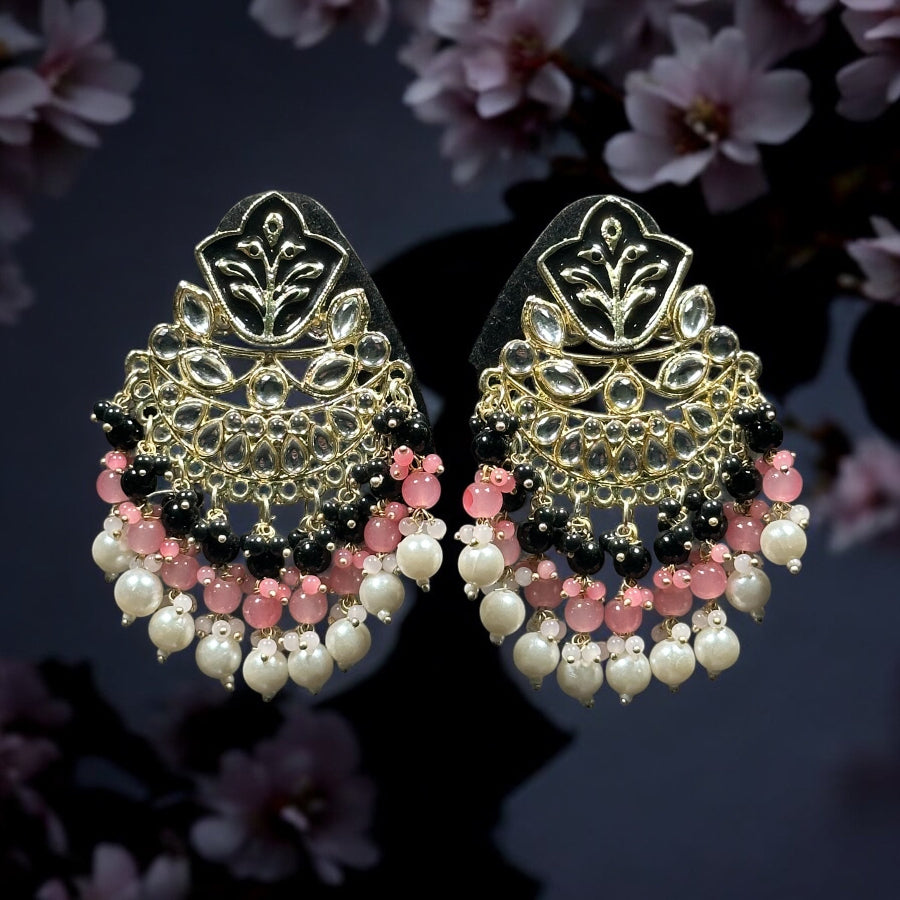 Black Teardrop Jhumka