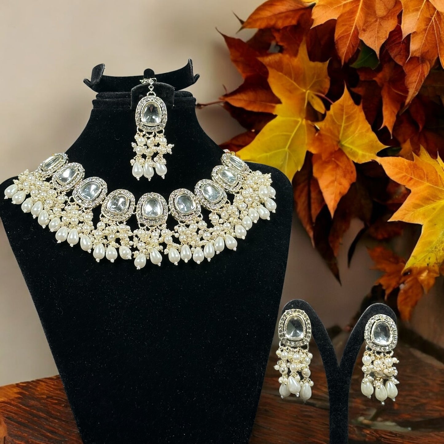 Kundan Polki Necklace Set