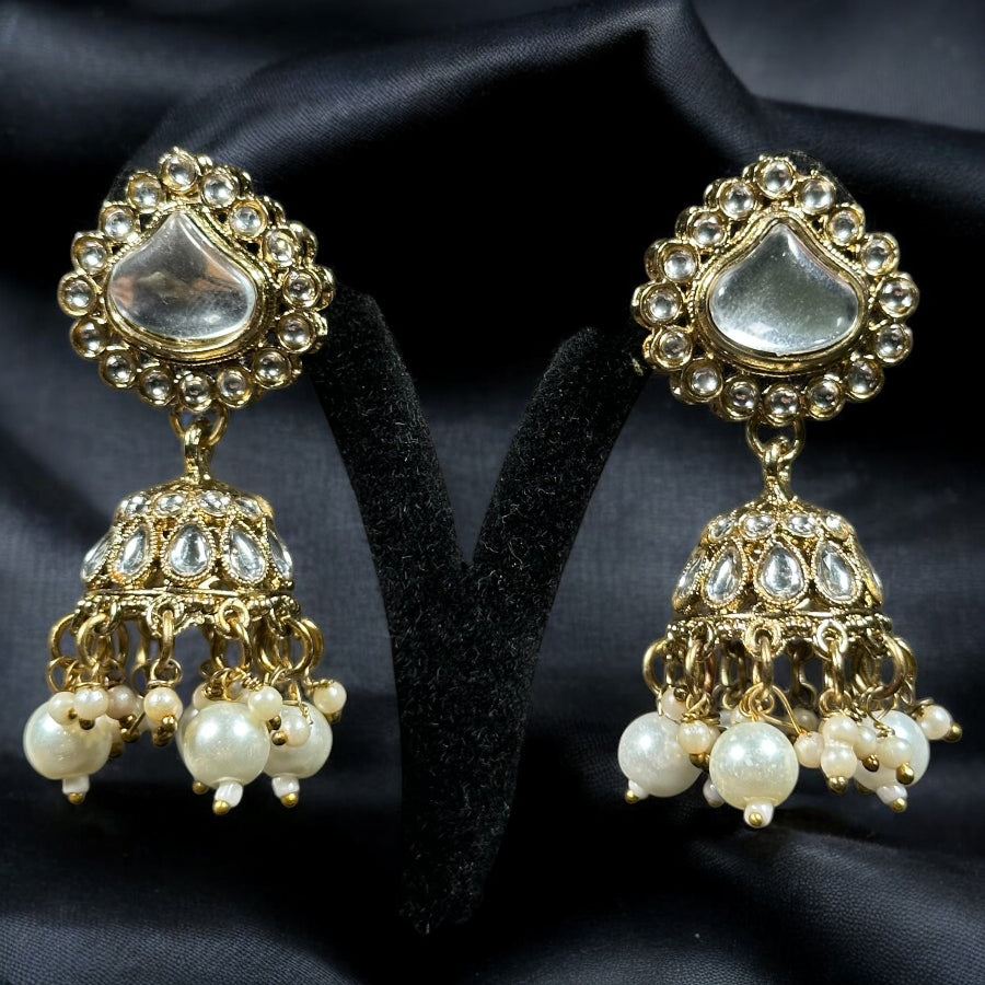 Polki Kundan Pearl Necklace Set