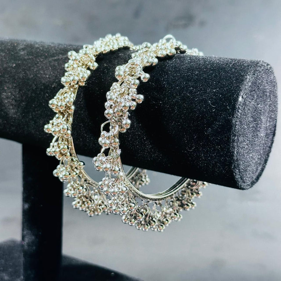 Classic Silver Ball Bangles
