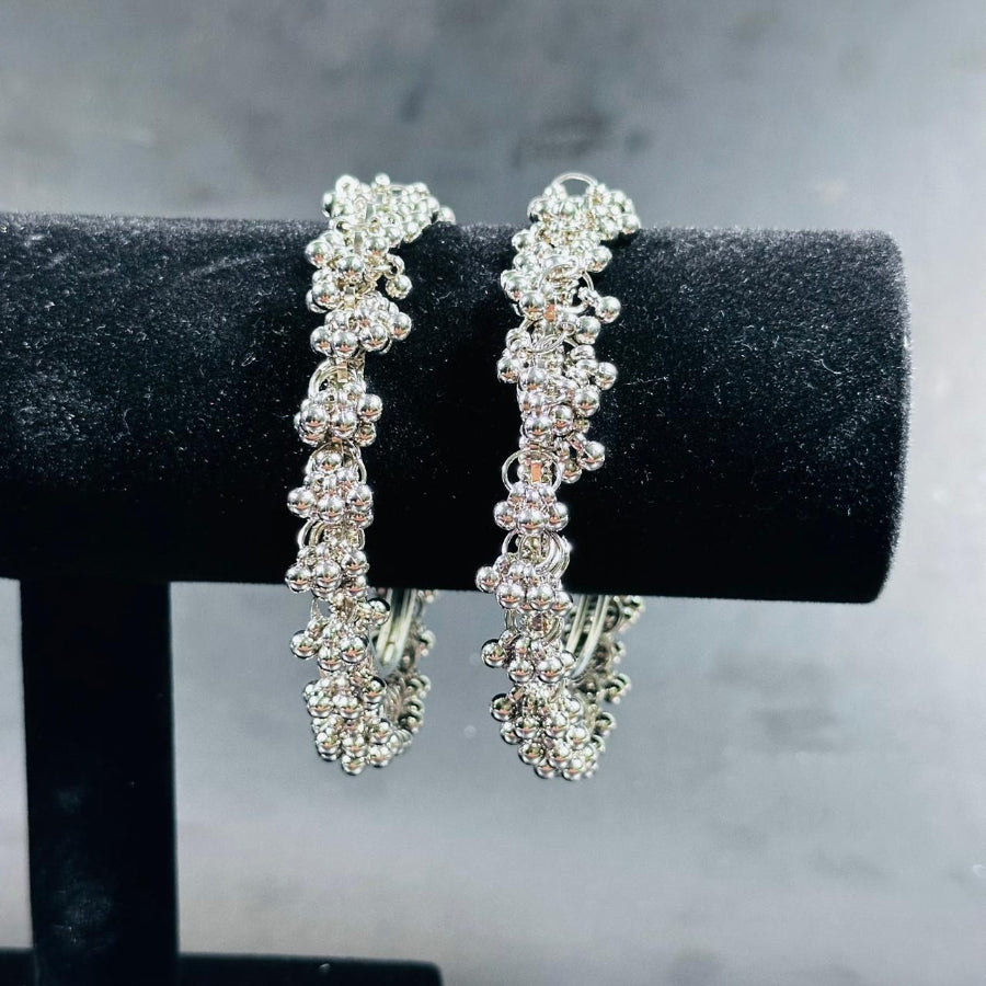 Classic Silver Ball Bangles