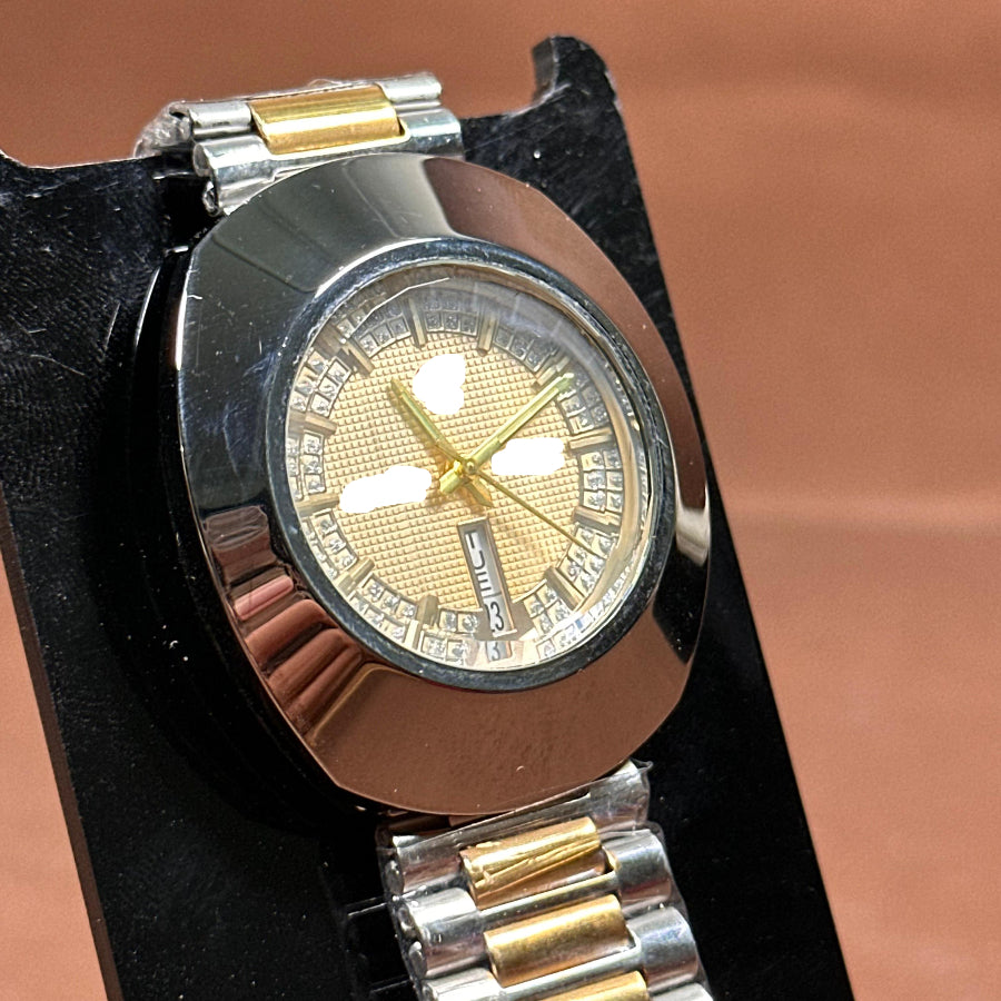 Classic Two-Tone Gold Dial Timepiece