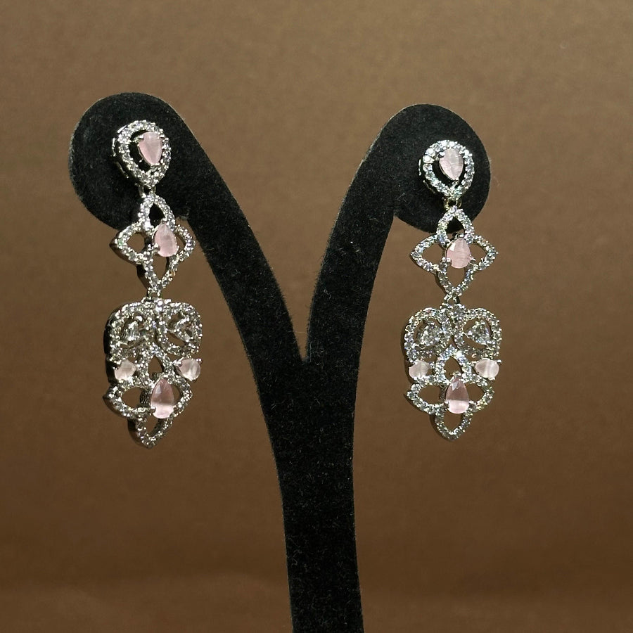 Delicate Teardrop AD Zircon Necklace Set