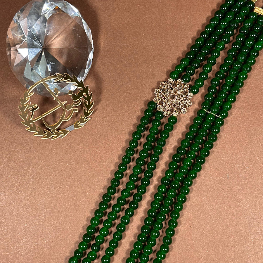 Dulha Mala Nawab Style Green Color
