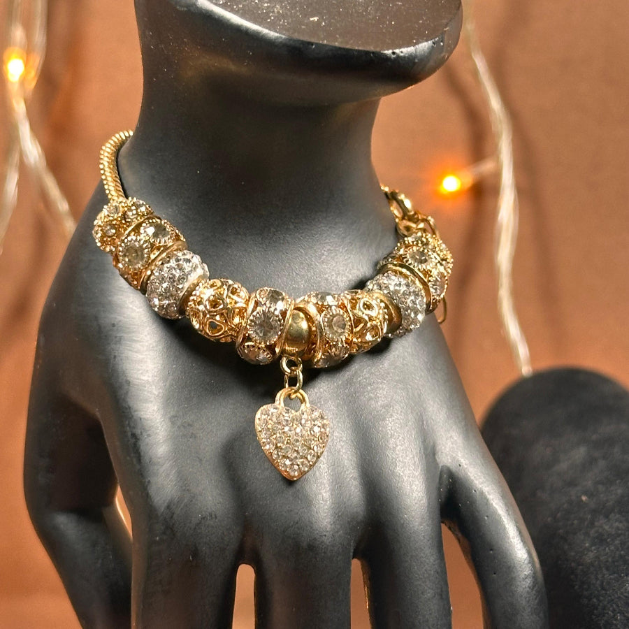 Elegant Sparkle Heart Bracelet
