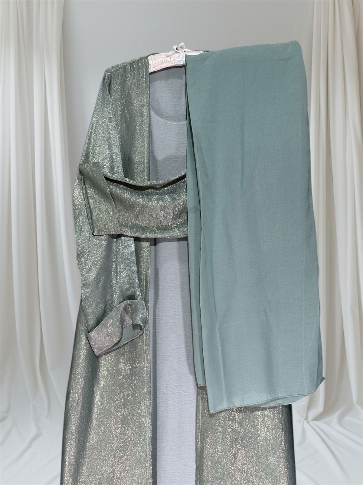Hoor Noor Abaya Mint Green