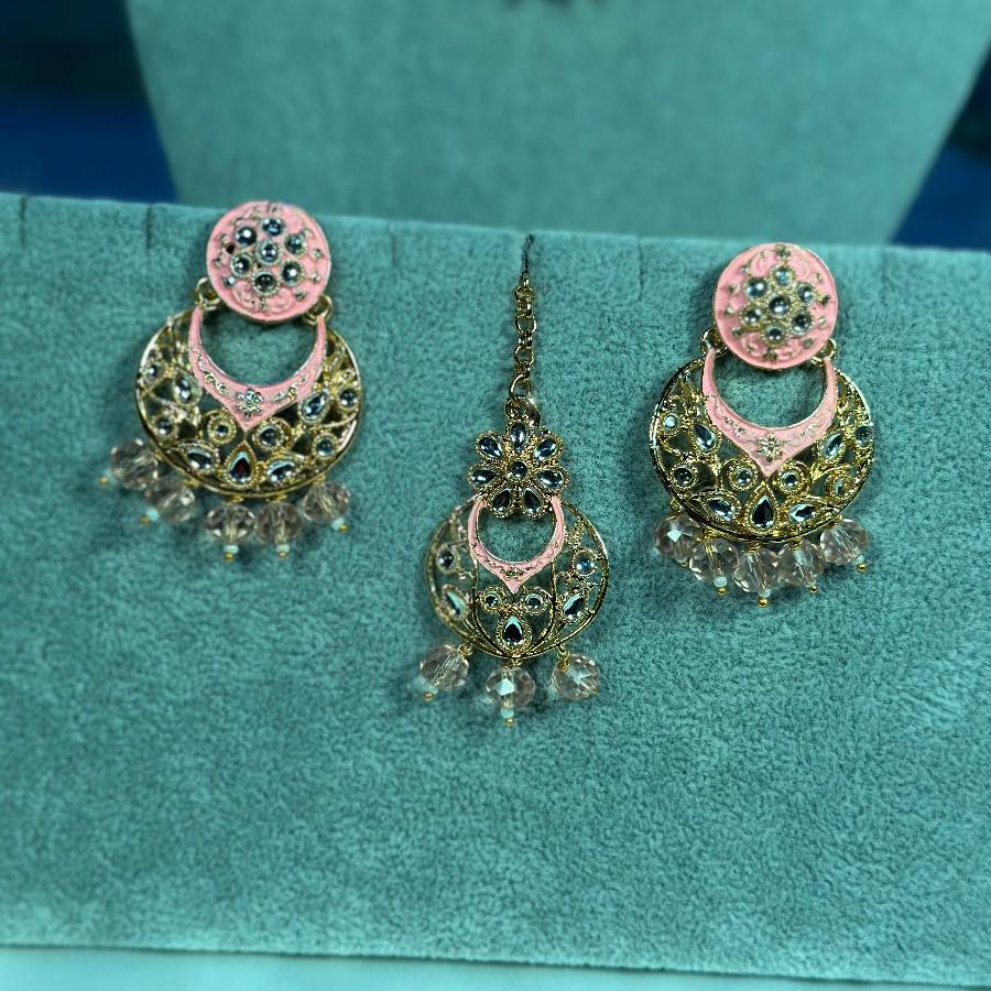 Necklace Choker Tea-Pink Set