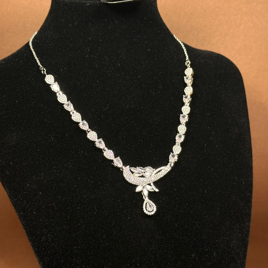 Luxe Spark Necklace AD 1 Carat Zircon Set