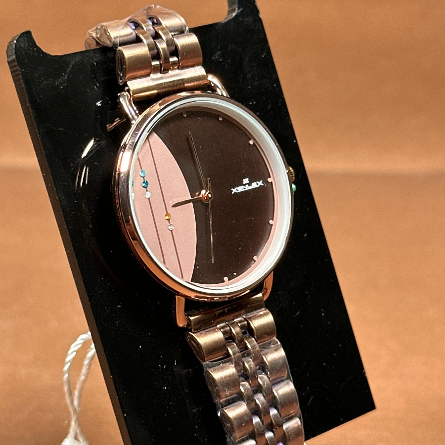 Original Xenlex for Women Watch in Dual Color Brown and Pink