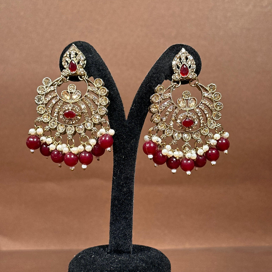 Royal Ruby Kundan Necklace Set