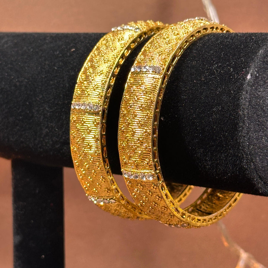 Traditional Pakistani Bridal Bangles – Gold Finish