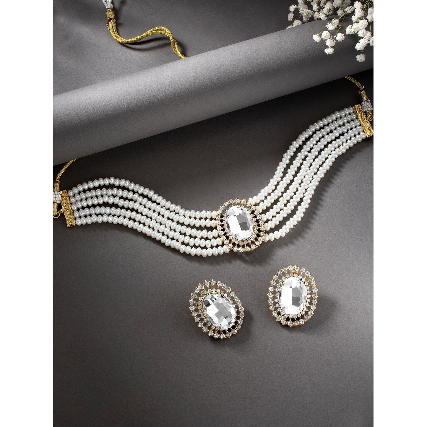 KUNDAN PEARL NECKLACE SET