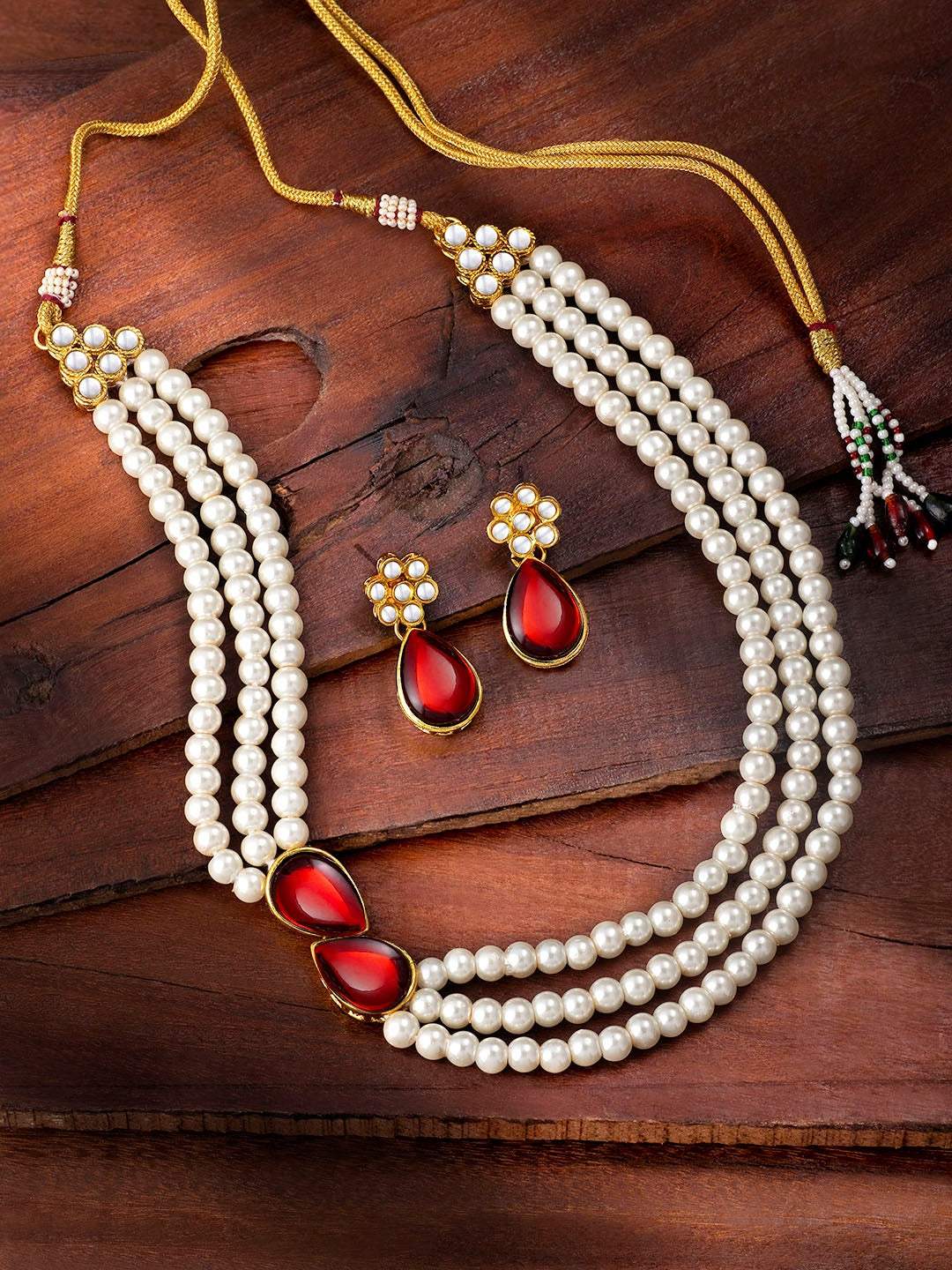 KUNDAN PEARL NECKLACE SET