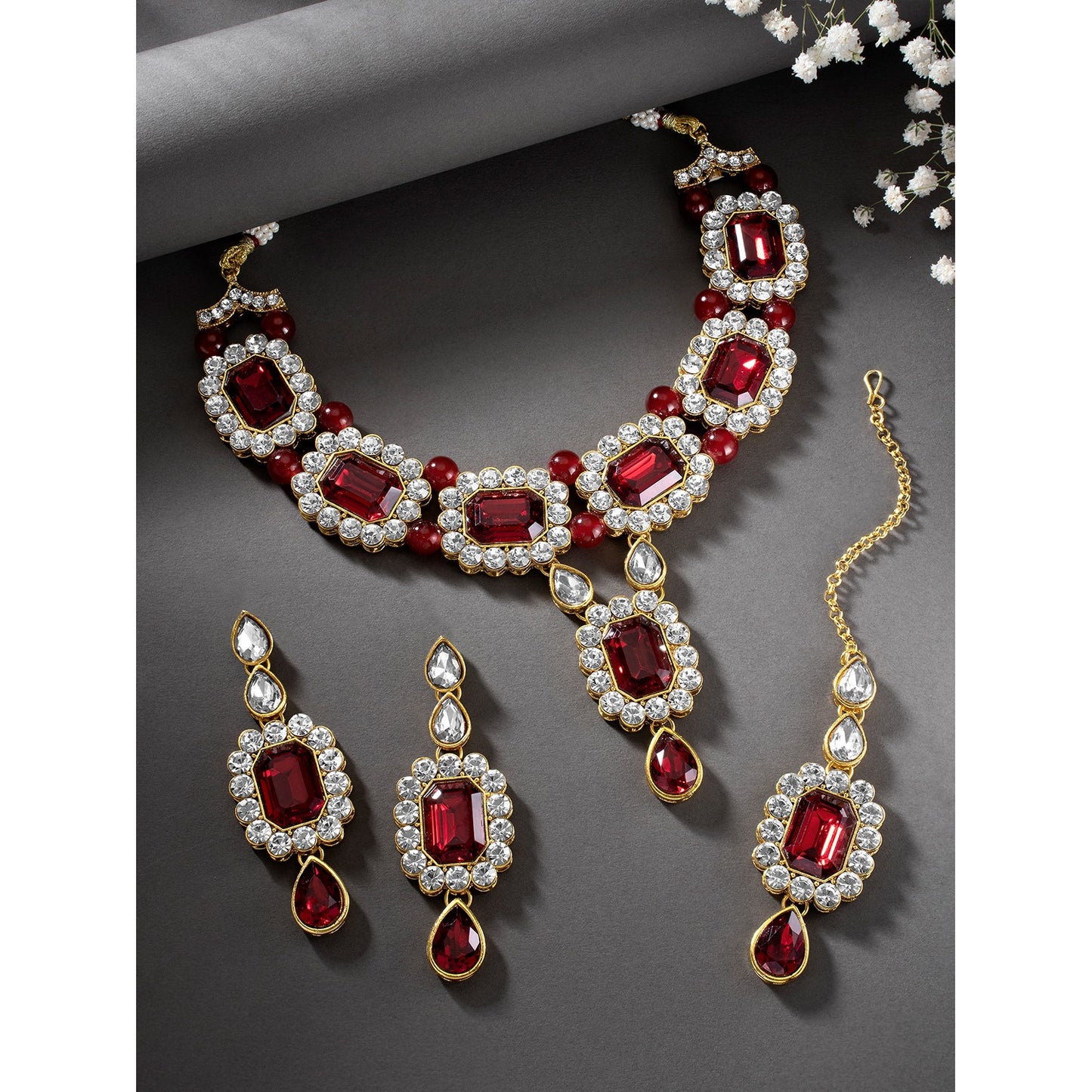 KUNDAN PEARL NECKLACE SET