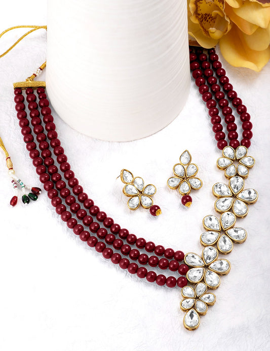 KUNDAN PEARL NECKLACE SET