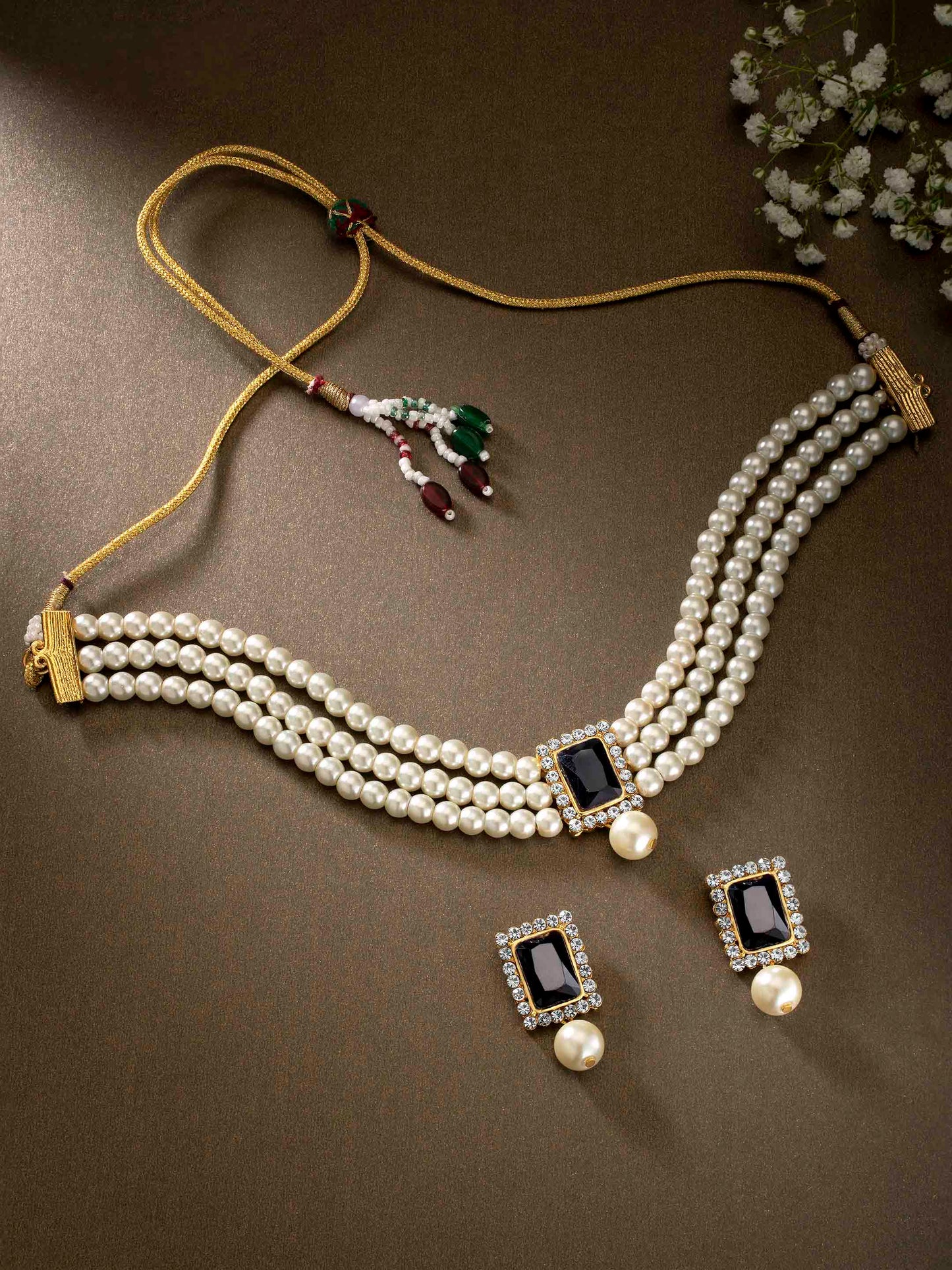 KUNDAN PEARL NECKLACE SET