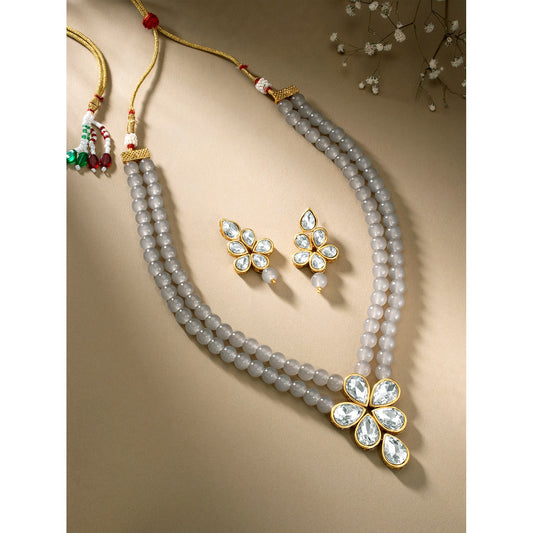 KUNDAN PEARL NECKLACE SET