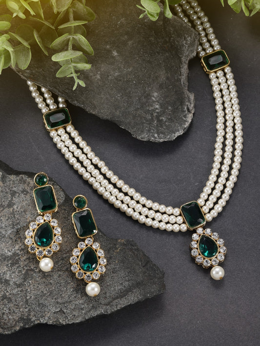 KUNDAN PEARL NECKLACE SET