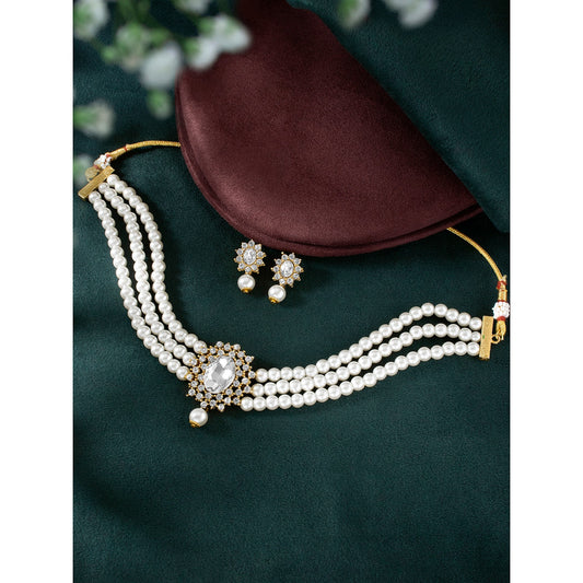 KUNDAN PEARL NECKLACE SET