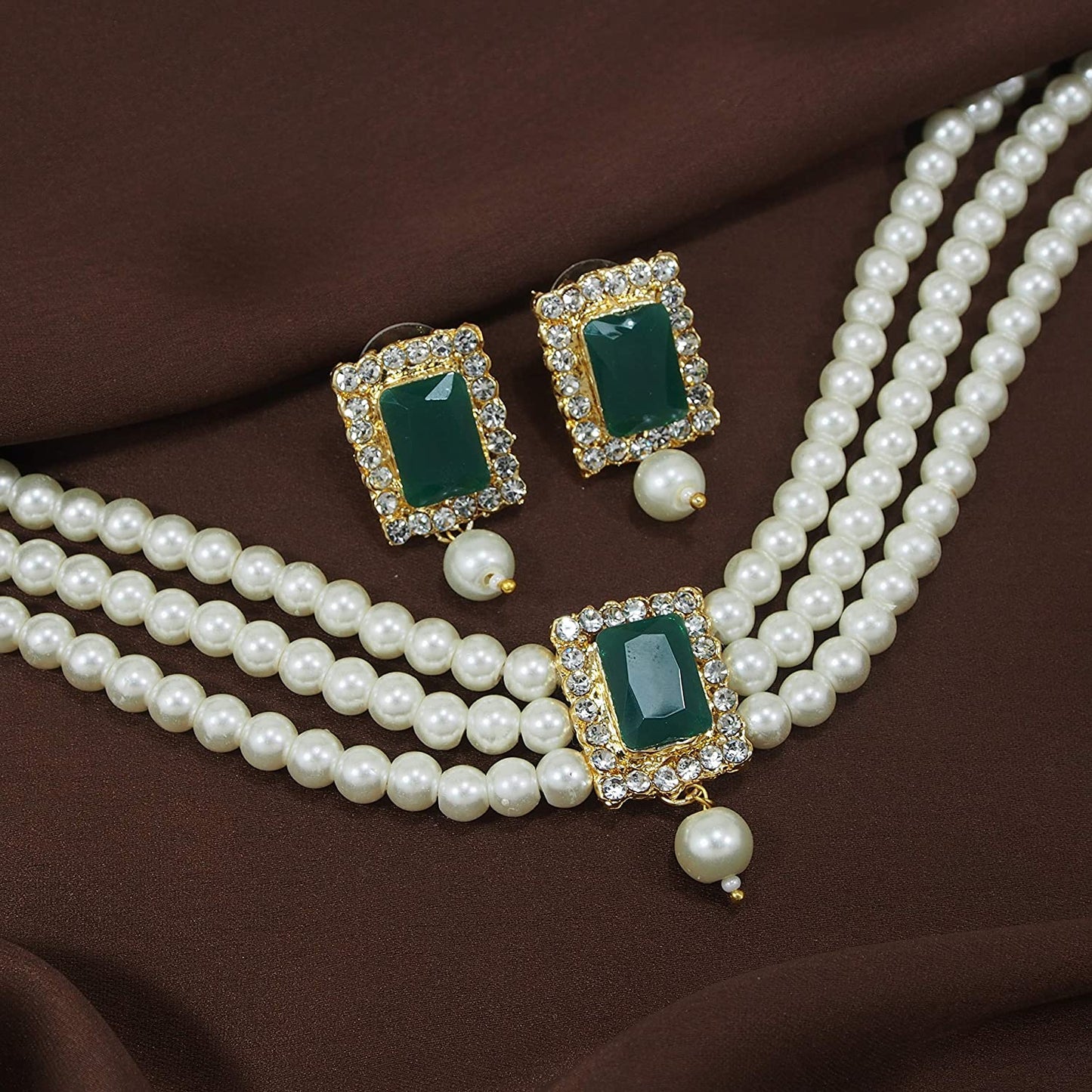 KUNDAN PEARL NECKLACE SET