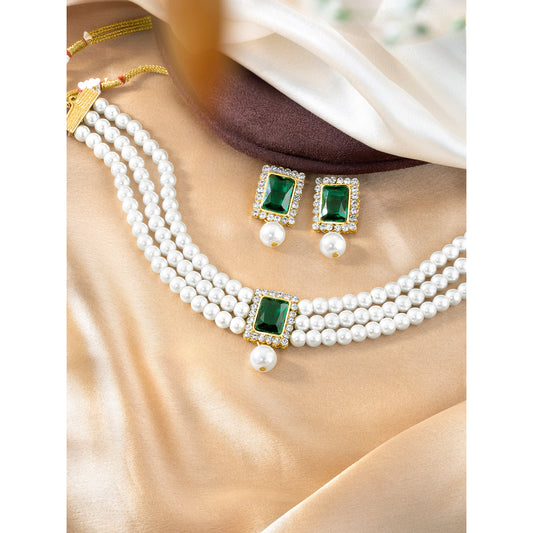 KUNDAN PEARL NECKLACE SET