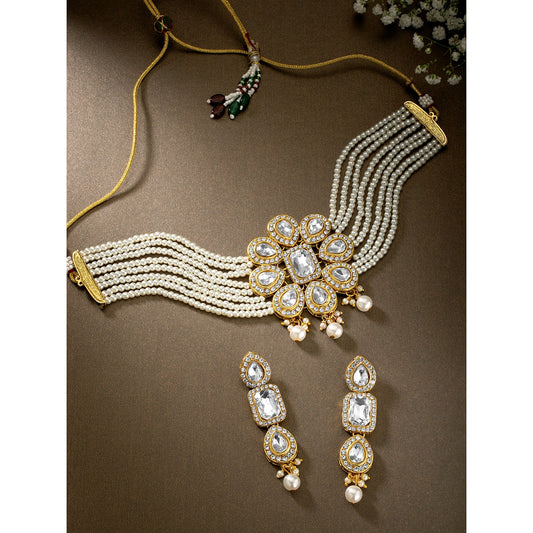 KUNDAN PEARL NECKLACE SET