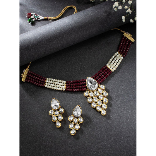 KUNDAN PEARL NECKLACE SET