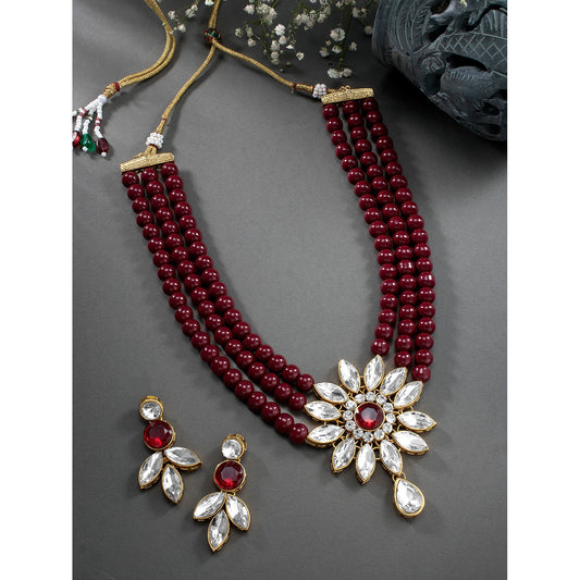 KUNDAN PEARL NECKLACE SET