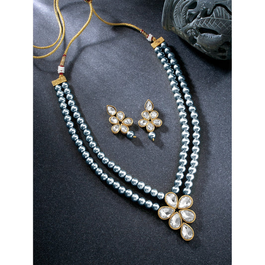 KUNDAN PEARL NECKLACE SET