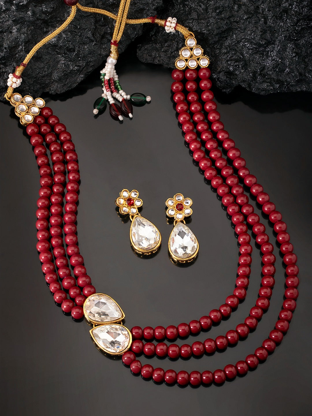 KUNDAN PEARL NECKLACE SET