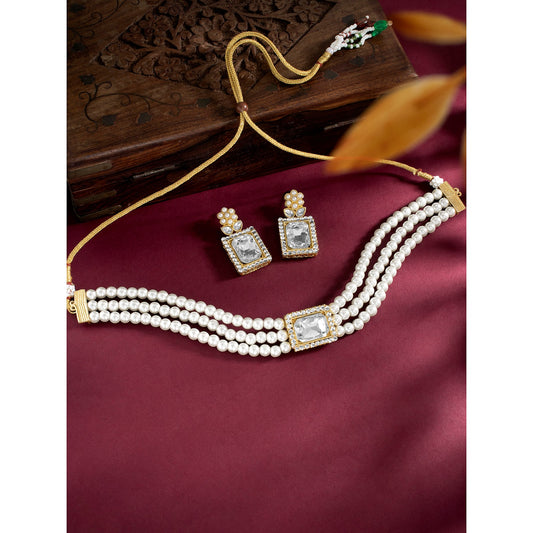 KUNDAN PEARL NECKLACE SET