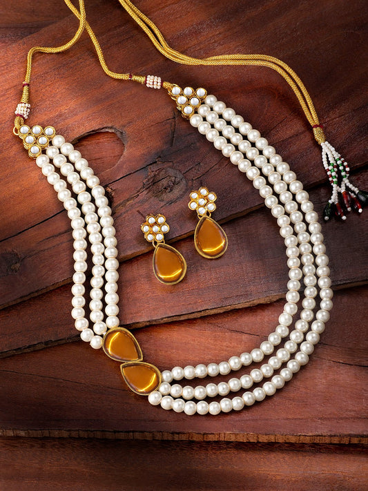 KUNDAN PEARL NECKLACE SET