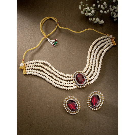 KUNDAN PEARL NECKLACE SET