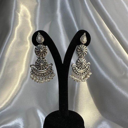 Oxidized Silver Earrings Jewelry