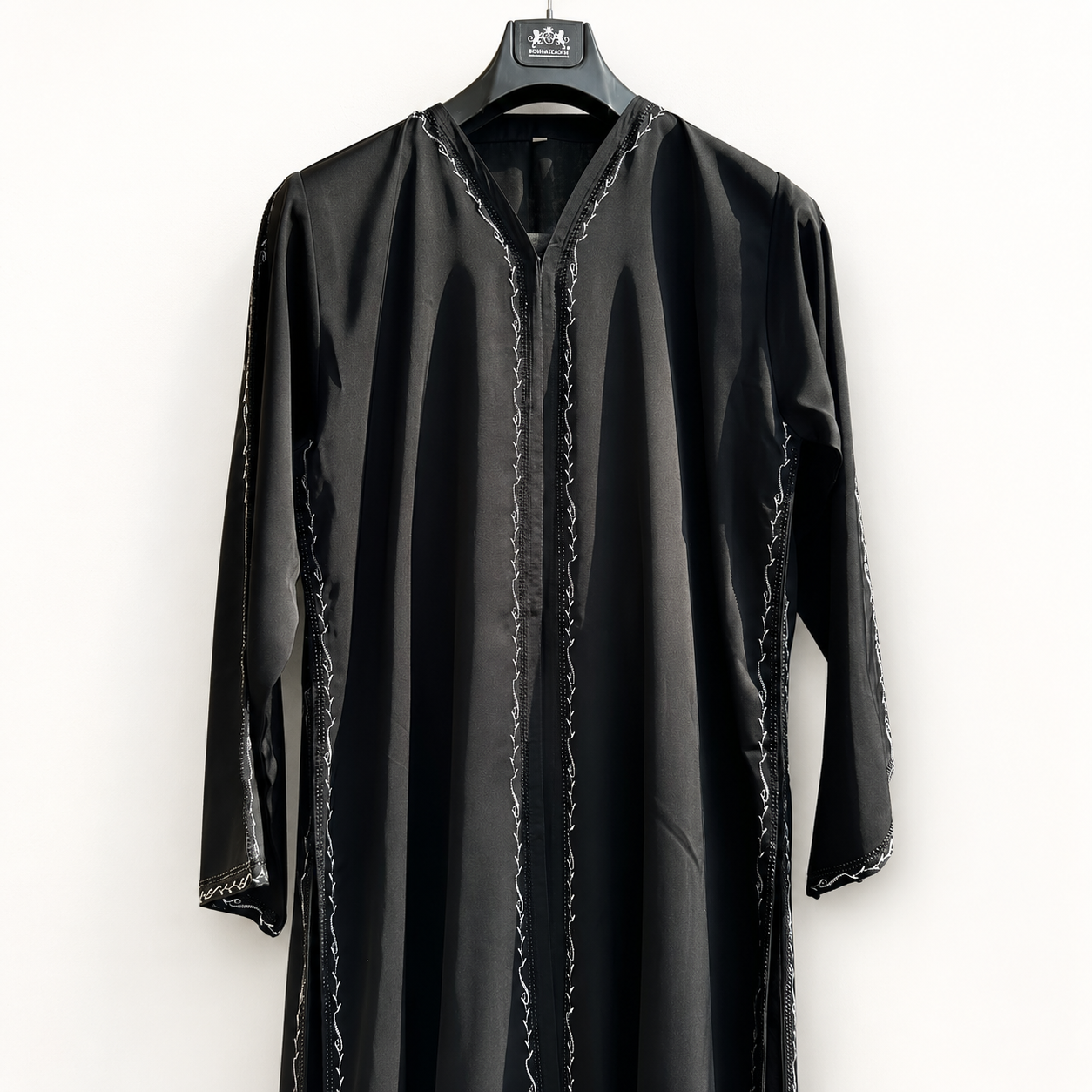 Noor Black Embroidered Abaya with Matching Hijab
