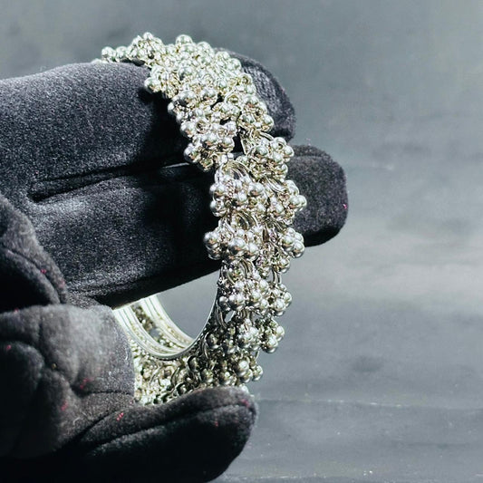 Classic Silver Ball Bangles