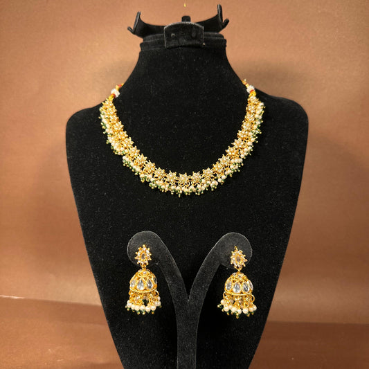Husan-e-Lahza Necklace & Jhumka Set