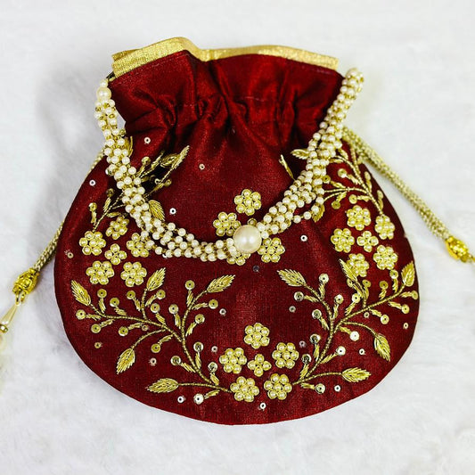 Bridal Potli Bag Red