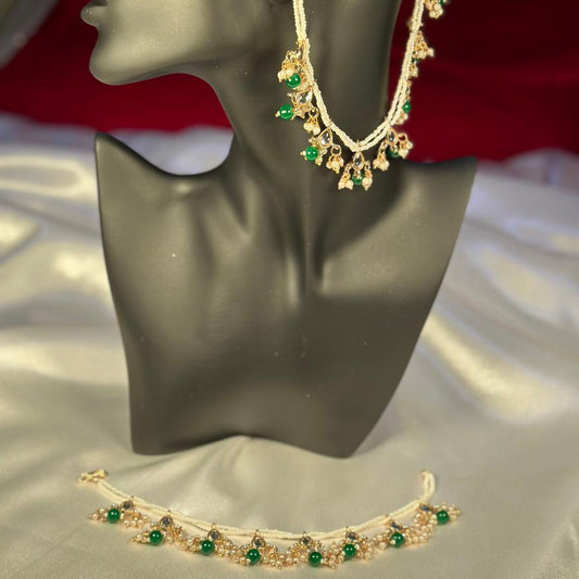 Bridal Kundan Saharay Green