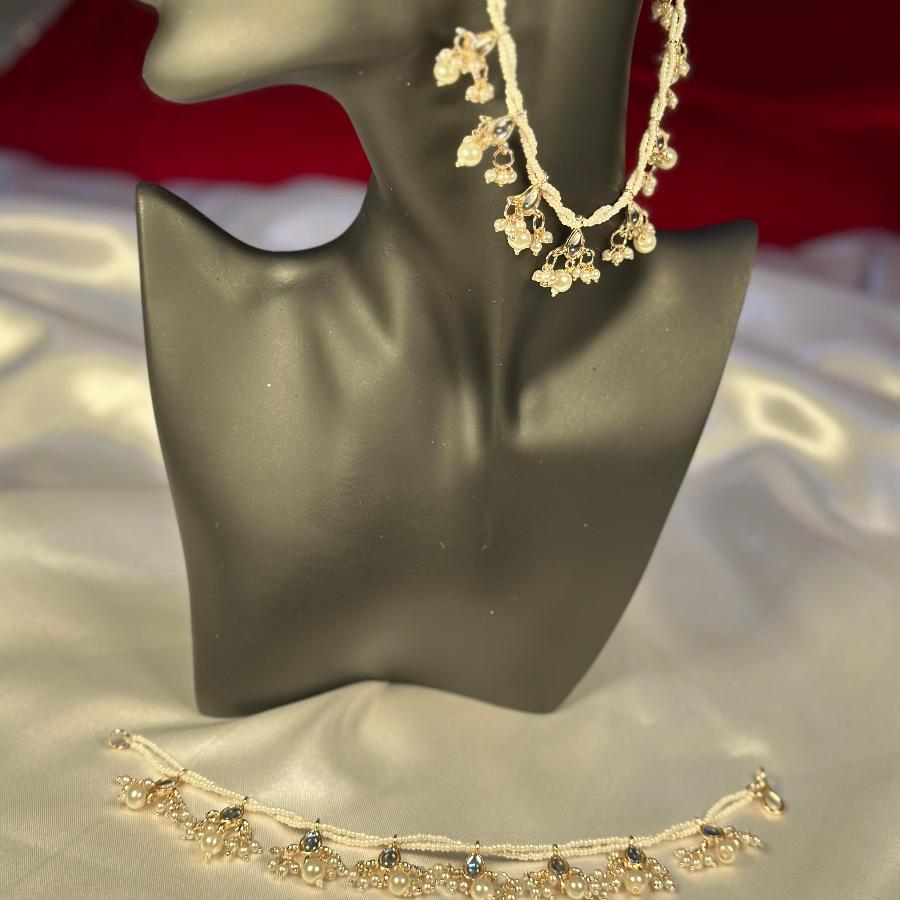 Bridal Kundan Saharay White