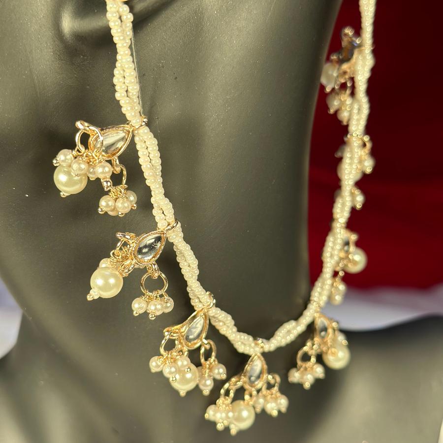 Bridal Kundan Saharay White