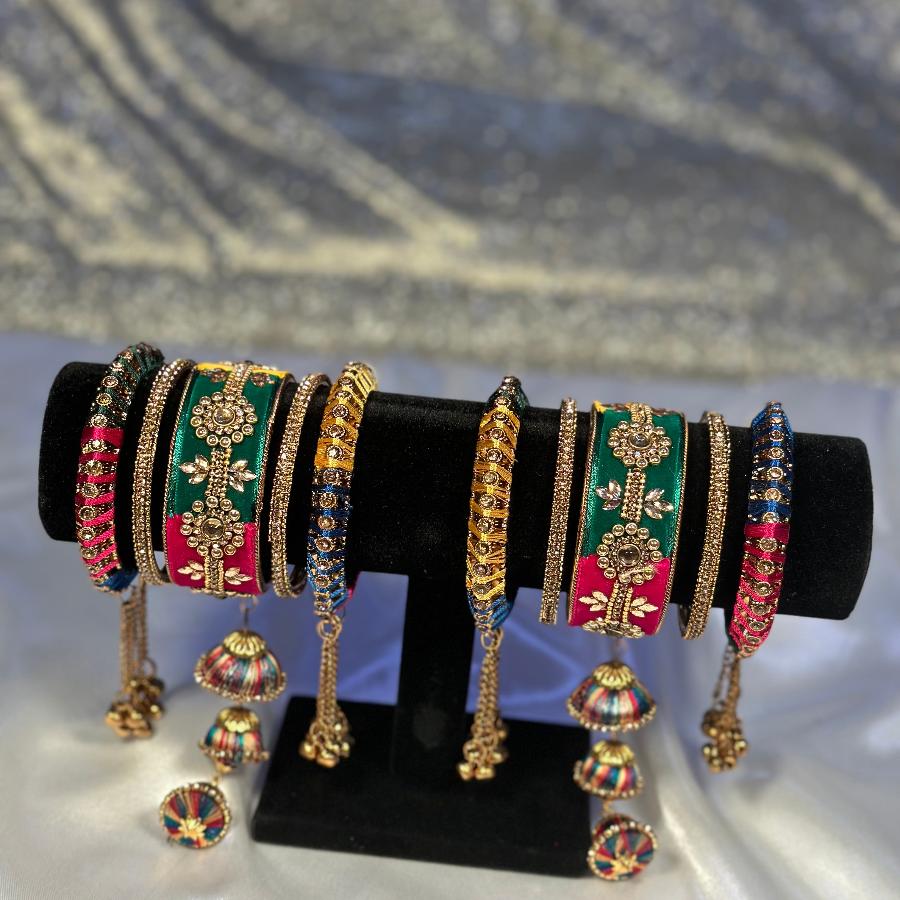 Bangles Hand Work Embroidery Multicolor