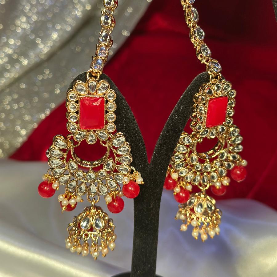 Bridal Kundan Jewellery Set Pure Red