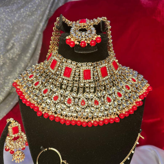 Bridal Kundan Jewellery Set Pure Red