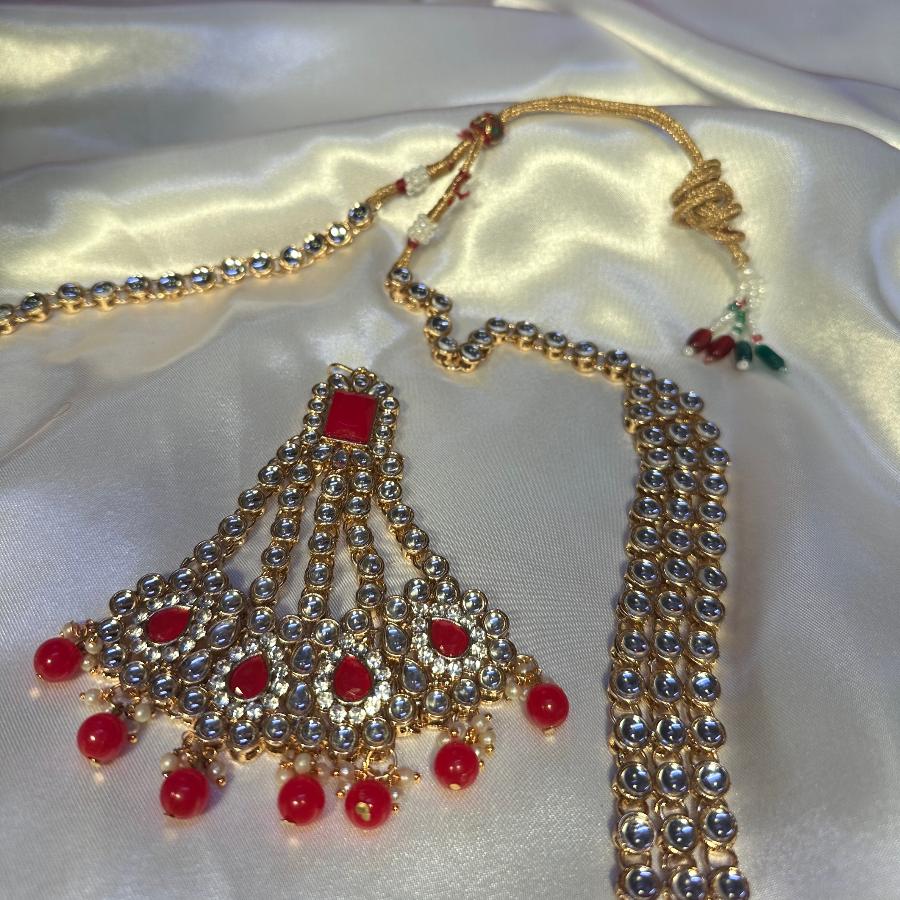 Bridal Kundan Jewellery Set Pure Red